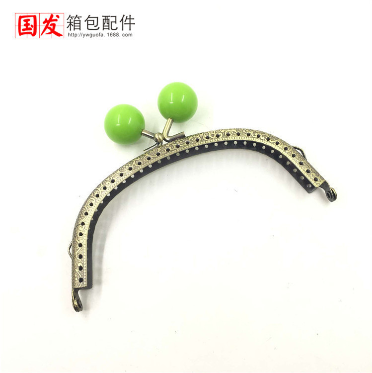 12.5CM arco relieve caramelo cabeza oro bronce 20MM caramelo cabeza oro accesorios de bolsa 0386 - GT