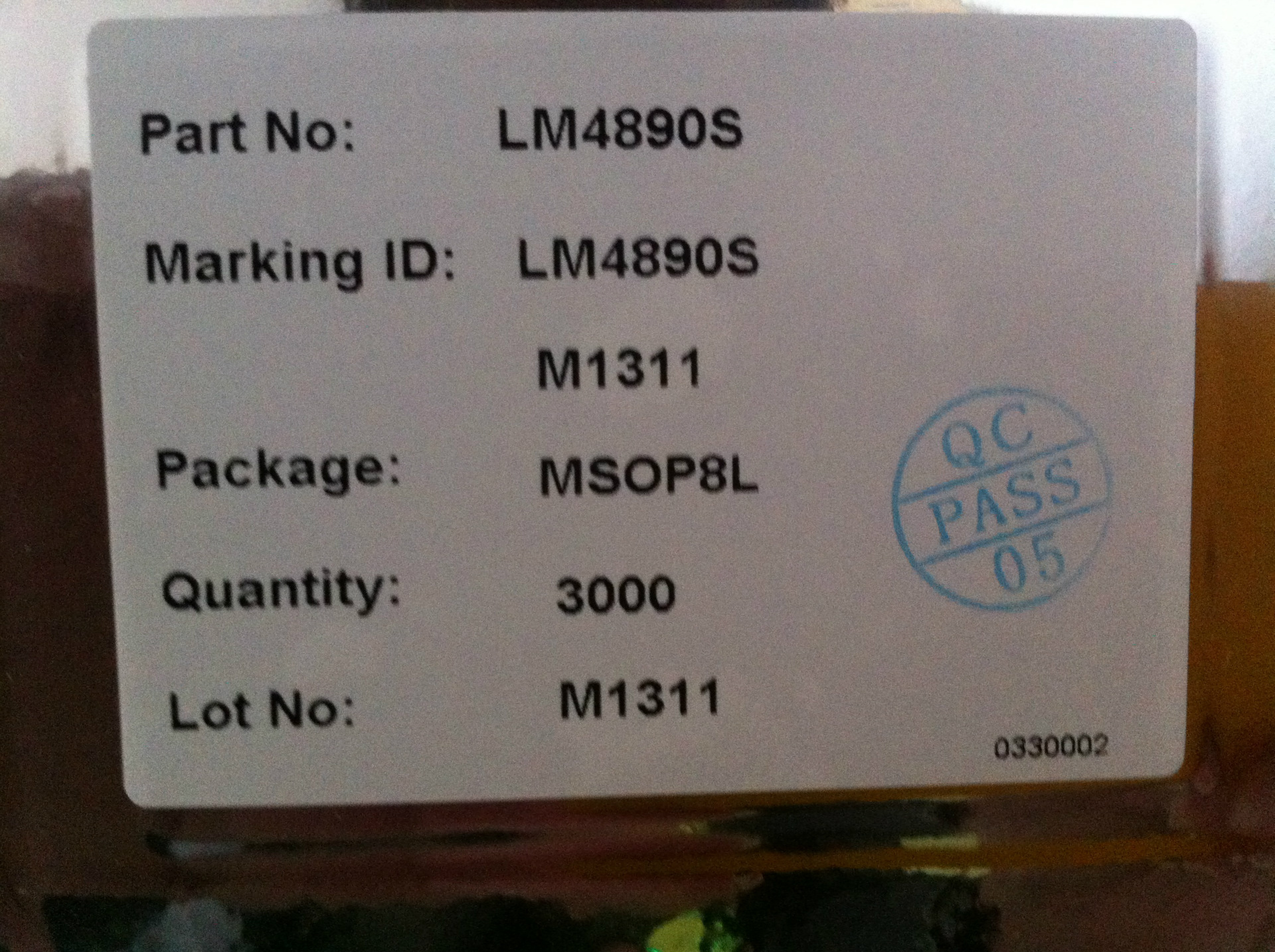 优势供应 LM4890S D类 1W音频功放IC  原装现货