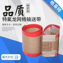 厂家供应 特氟龙网格输送带 特氟龙打孔输送带  烘房烘道用输送带