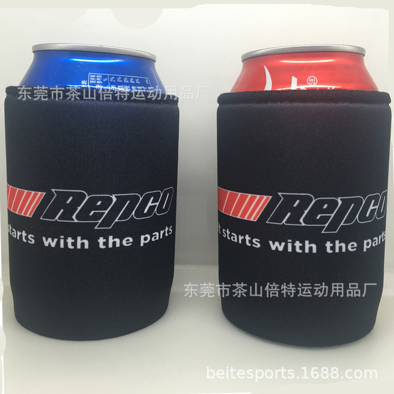 潜水料磁铁立体锁边加厚定制logo潜水料杯套防滑压纹瓶盖易拉罐|ru