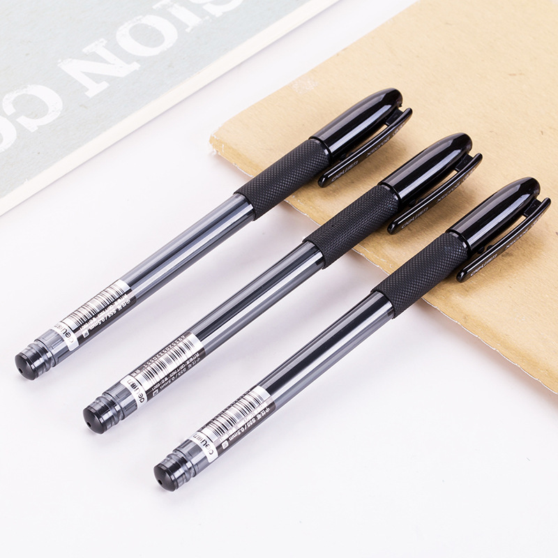 Deli S55 pluma de gel 0,5mm recarga examen estudiante negro pluma de agua oficina de negocios firma pluma papelería de oficina