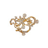 Pin, bag accessory from pearl lapel pin, flowered