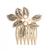 Retro hair accessory, hairgrip from pearl, European style, suitable for import