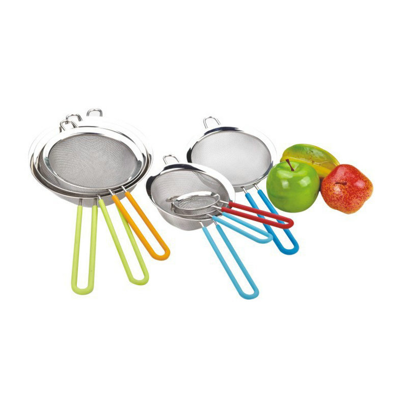 Silicone Handle Oil Grids Hand-Held Baking Flour Sieve for Bird's Nest Soy Milk Filter Anti-Scalding Oil Leakage Kitchen Tool Not