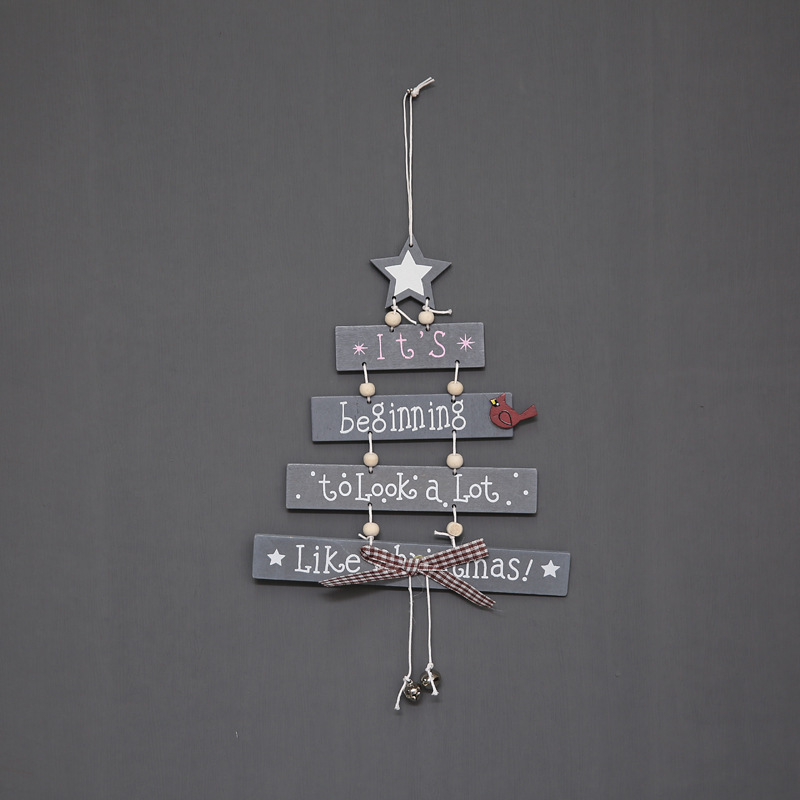 24 New Christmas Wooden Christmas Tree Christmas Dooring Decoration…