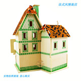 Деревянная трехмерная головоломка, домик, вилла, игрушка, французский стиль, DIY