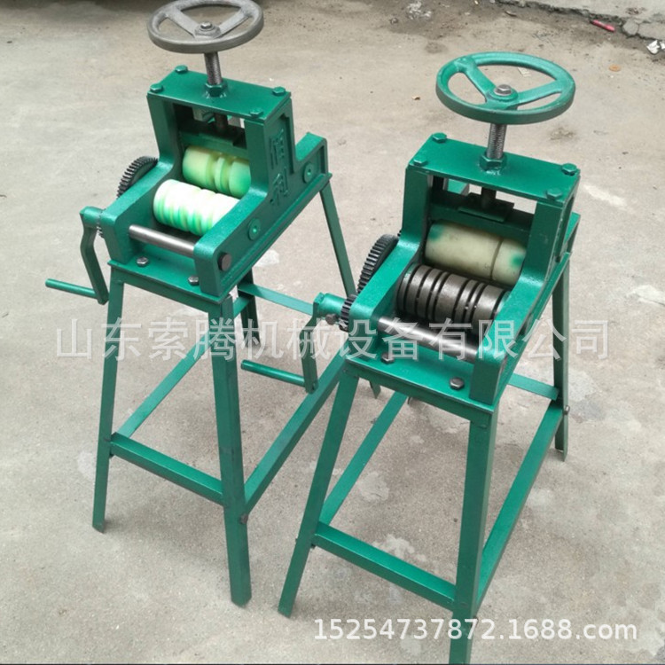 尼龙模具铝条弯圆机 不损伤铝合金钢管的手摇压弯机 铝条管卷圆机