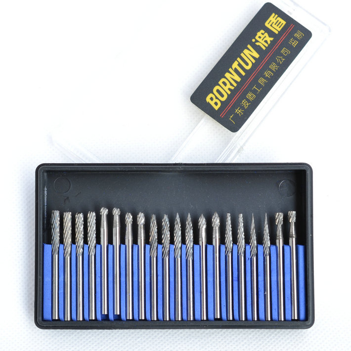 波盾 20支装钨钢旋转锉 3*3mm钨钢铣刀 硬质合金旋转锉 钨钢磨头