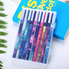 Cartoon gel pen, stationery for elementary school students, black set, 10 pieces