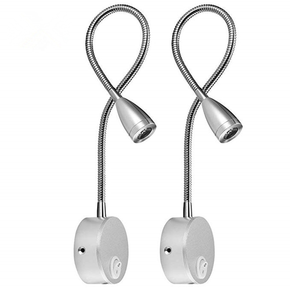 Lámpara de pared LED de aluminio Echiley Lámpara de noche de dormitorio de estilo minimalista moderno Lámpara de lectura de cabecera Lámpara de noche