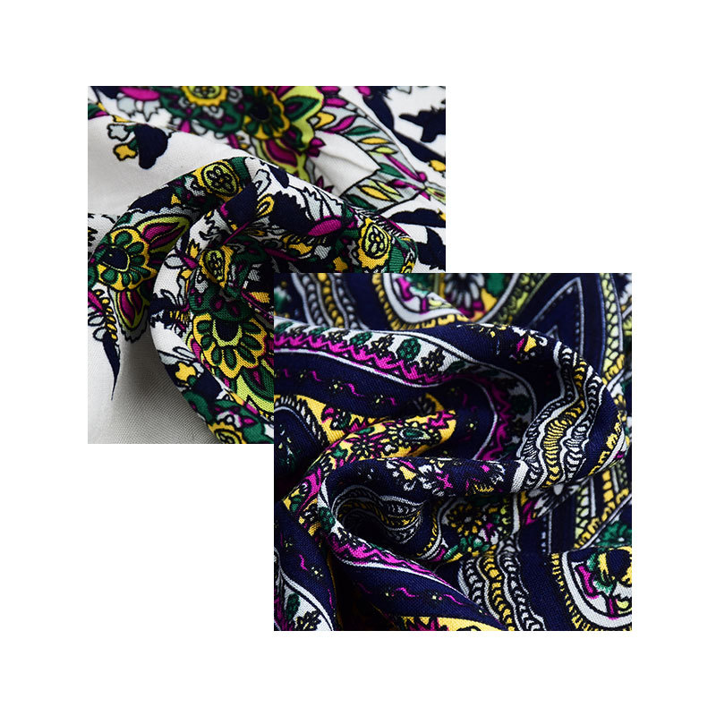 厂家批发 人造棉夏装面料 活性印花工艺 儿童夏装防蚊裤面料