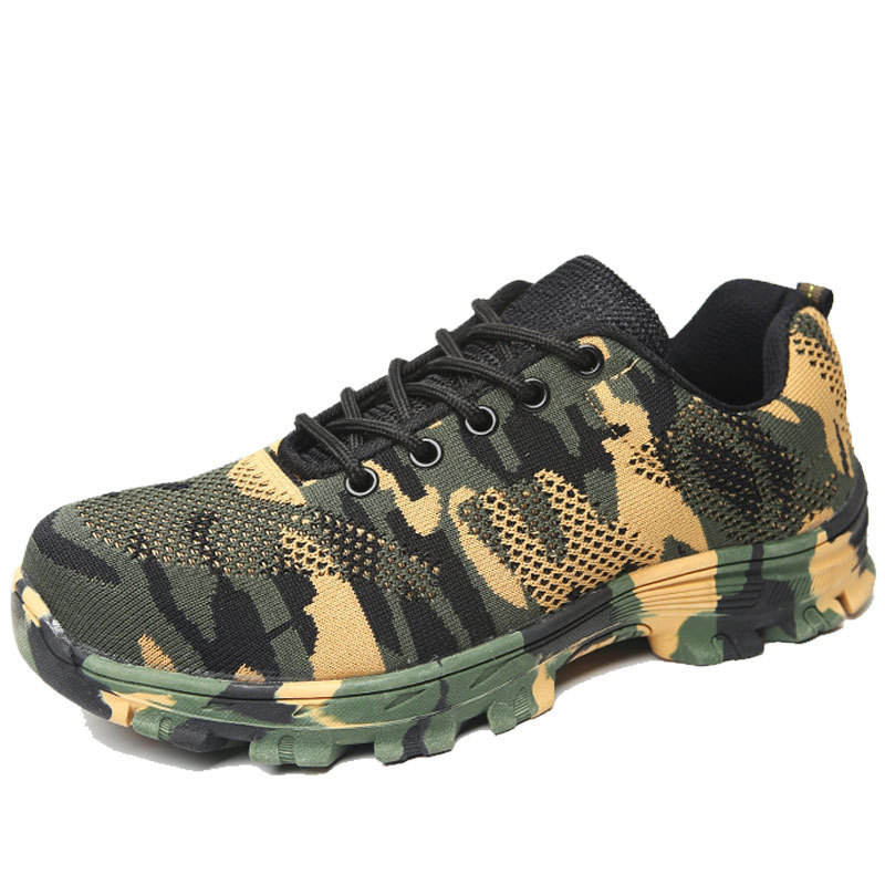 现货供应防砸防刺穿安全鞋飞织劳保鞋耐磨防滑工作鞋绝缘防触电