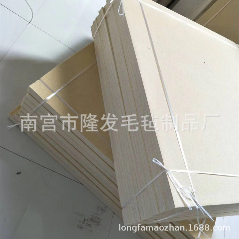 钢厂退火炉用羊毛毡 耐高温羊毛毡30mm异形加厚羊毛毡水泥厂