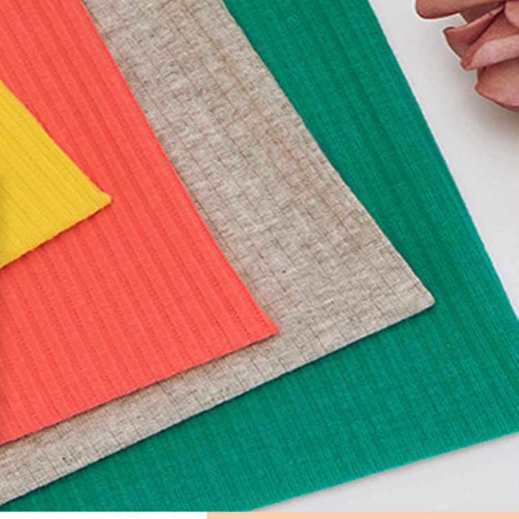 工厂直销纯棉坑条针织罗纹面料全棉坑条 针织棉坑条 坑条针织面料