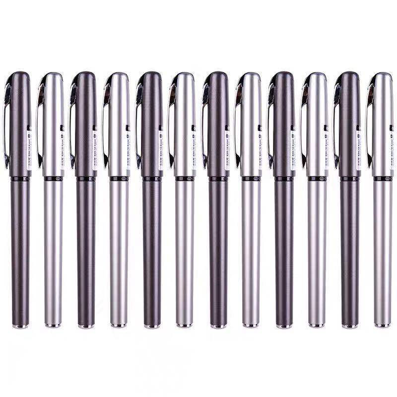 Deli S25 pluma de gel oficina de negocios pluma de agua negro jefe herramienta de escritura pluma de carbono 0,5mm recarga image 2