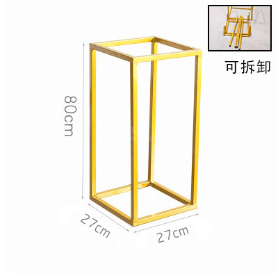 Marco rectangular 80cm de alto de oro (desmontable)
