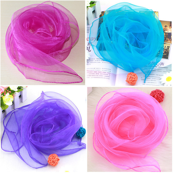 New candy -colored small silk scarf performance dance practical…