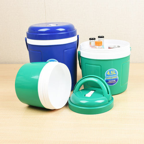 2L 4.5L 6L Plastic Sealed Ice Bucket Insulated Cooler Box Cool Portable Car Refrigerated Box with Lid Preservation Box Insulation Bucket
