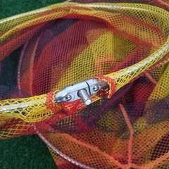 漁具廠家供應不鏽鋼抄網頭30-60摺疊式鋼圈帶掛膠網不粘鈎抄網頭