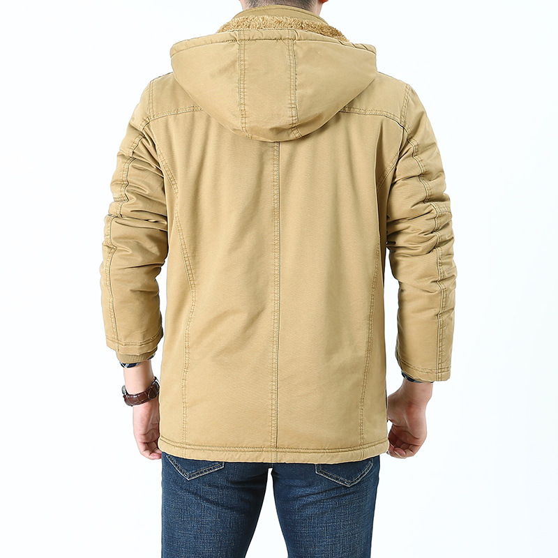 Chaqueta acolchada de algodón casual transfronteriza para hombres de talla grande con forro polar de longitud media capa acolchada de algodón para hombres de moda Abrigo acolchado de algodón para hombres versión pública 812