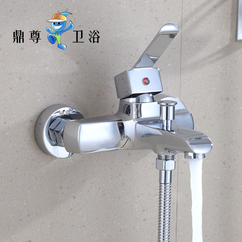 Manufacturers directly supply copper bathtub faucet hot and cold high standard faucet bathroom in-wall faucet special sale