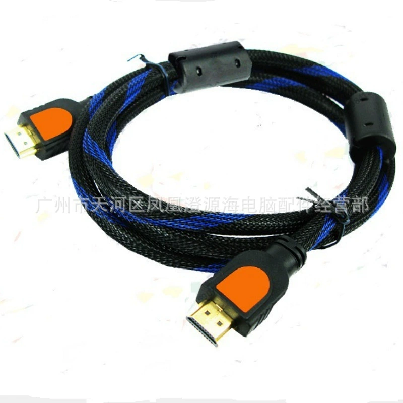Жёлтый нож HDMI к HDMI версии 1.3 высококлассной линии соединения провод компьютерной дисплейной линии HDMI синий сетчатый