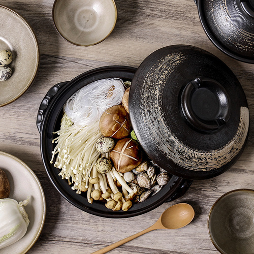 OMK factory direct supply stew pot for soup household ceramic gas claypot rice casserole single lid casserole dropshipping