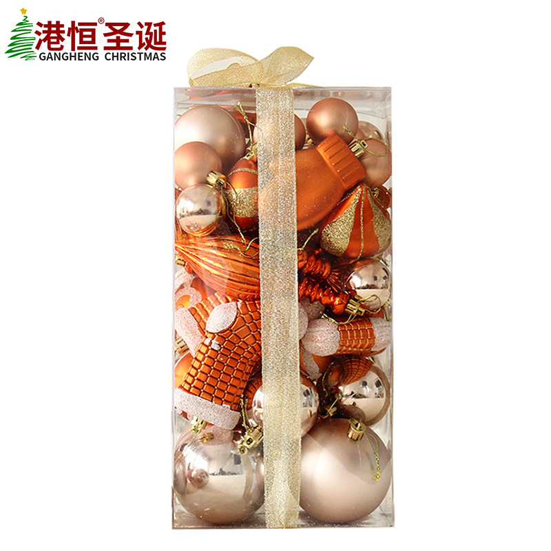 Nuevo set de 50 bolas de Navidad de plástico, decorativas y mixtas, con acabados brillantes y mate para decoración ambiental.