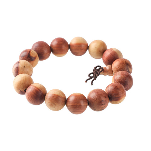 Natural cedar wood bracelet wholesale rock cypress incense Buddhist beads men's sandalwood rosary hand ornaments street stall live broadcast wholesale