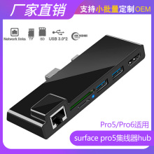 USB3.0集线器HUB转sd/tf卡读卡器HDMI转接头网线接口转化器拓展坞