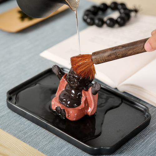 Purple sand tea pets can raise Maitreya Laughing Buddha ornaments, small monks, ceramic handmade fine tea sets, accessories, creative small tea toys