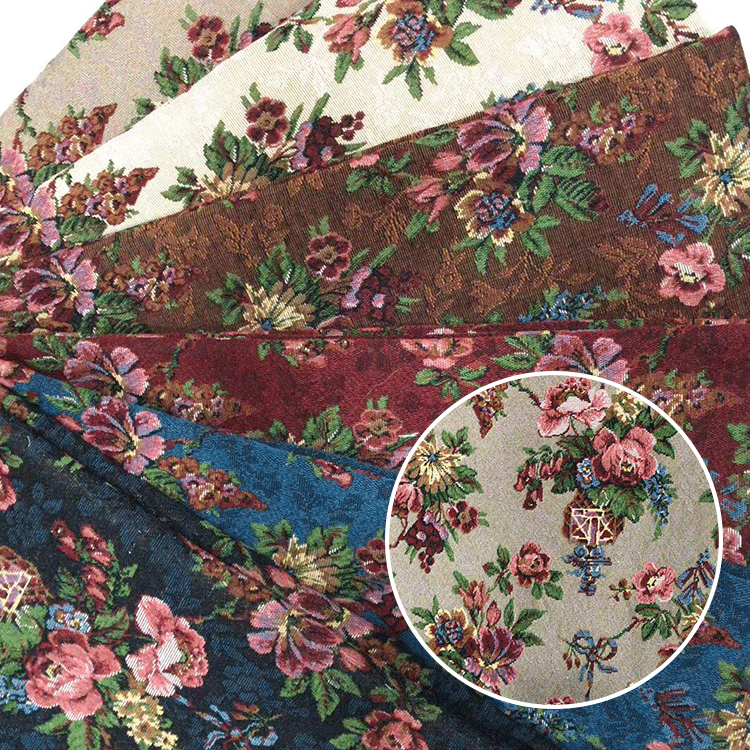 10S全涤几何民族风提花布 时尚抱枕箱包提花面料 现货供应