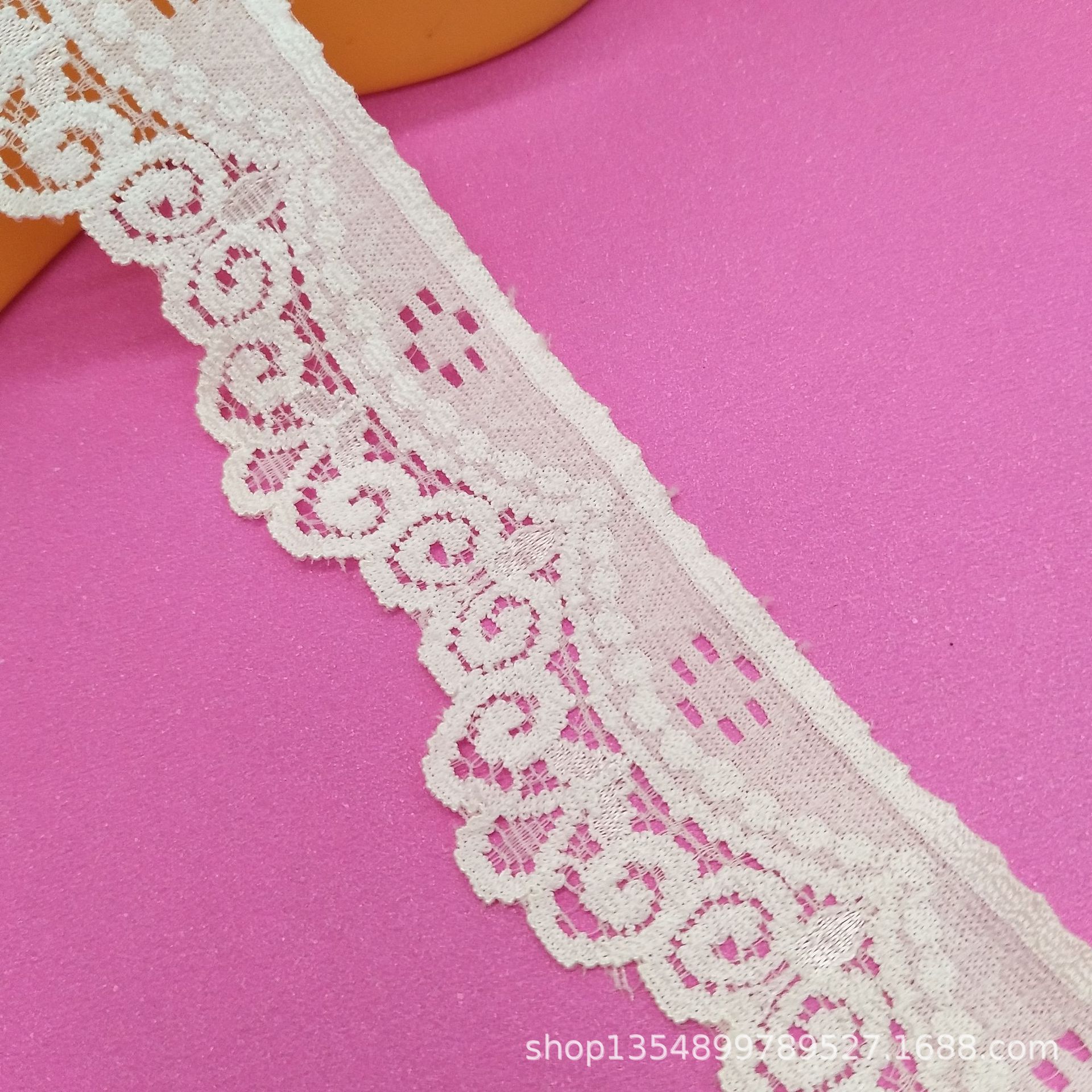 厂家现货批发3.5cm单波浪弹力蕾丝花边内衣领口花边量大优惠