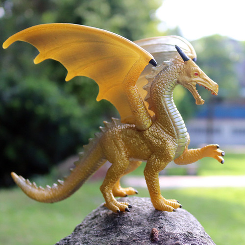 Children's Warcraft solid toy model mythical animal Warcraft gold red dragon Warcraft steel dragon flying blue dragon model