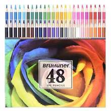 跨境专供Brutfuner48色彩铅彩色铅笔油性非水溶彩铅漫画彩笔涂鸦
