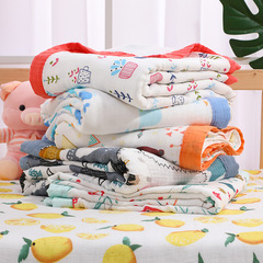 [Children's quilt] Four-layer gauze children's quilt, newborn baby cartoon bath towel, absorbent bath towel, blanket, towel quilt