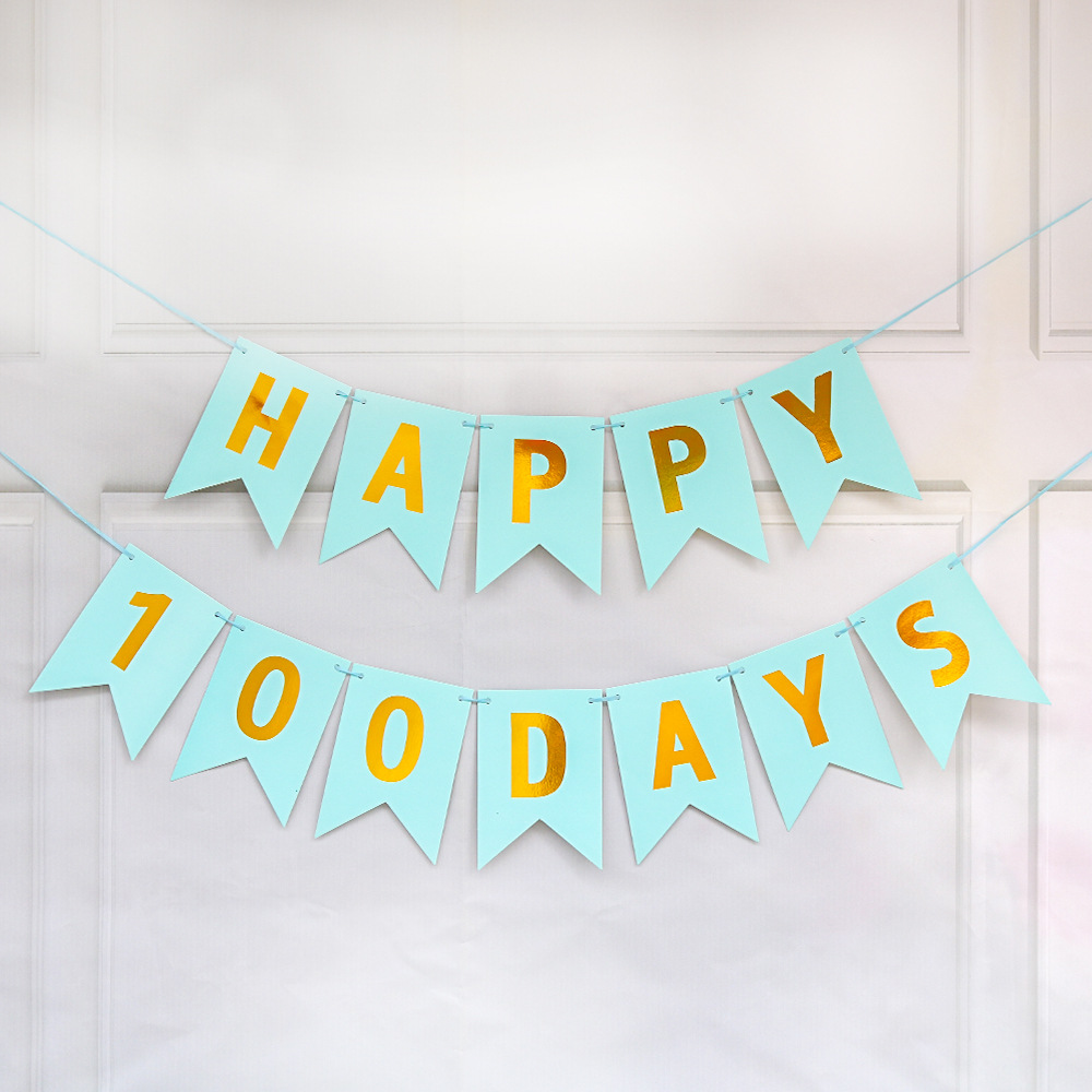 Guirnalda de Feliz Cumpleaños con Diseño de Cola de Pez en Dorado, Decoración para Fiesta de Cumpleaños