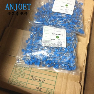 压敏电阻 7D101K 直径7MM 100V 07D101K 插件电阻器 7D101 全新