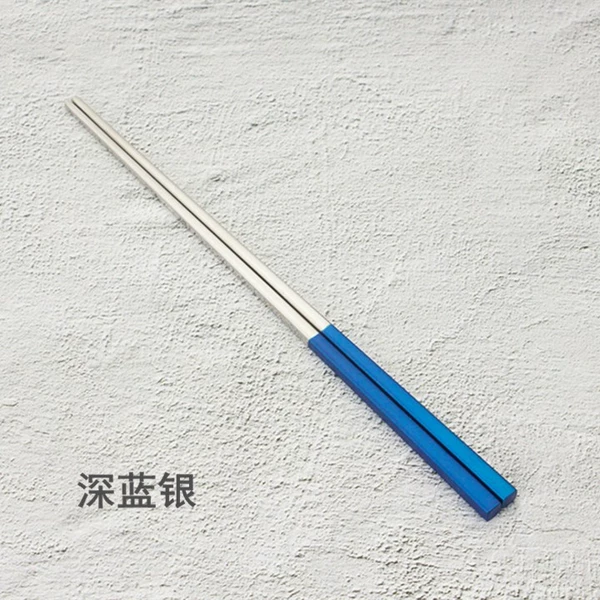 Dark blue silver chopsticks