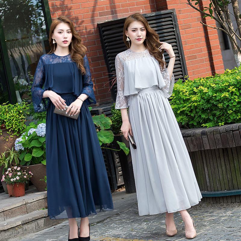 Evening Dress Long Style 2026 New Korean Version Banquet Dress Slimming Aliexpress Party Host Dress