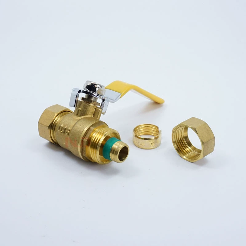 Латунная композитная алюминиевая пластиковая труба шаровой кран Тип втулки алюминиевая пластиковая труба равного диаметра медное соединение внутренний и внешний проволочный клапан 1216