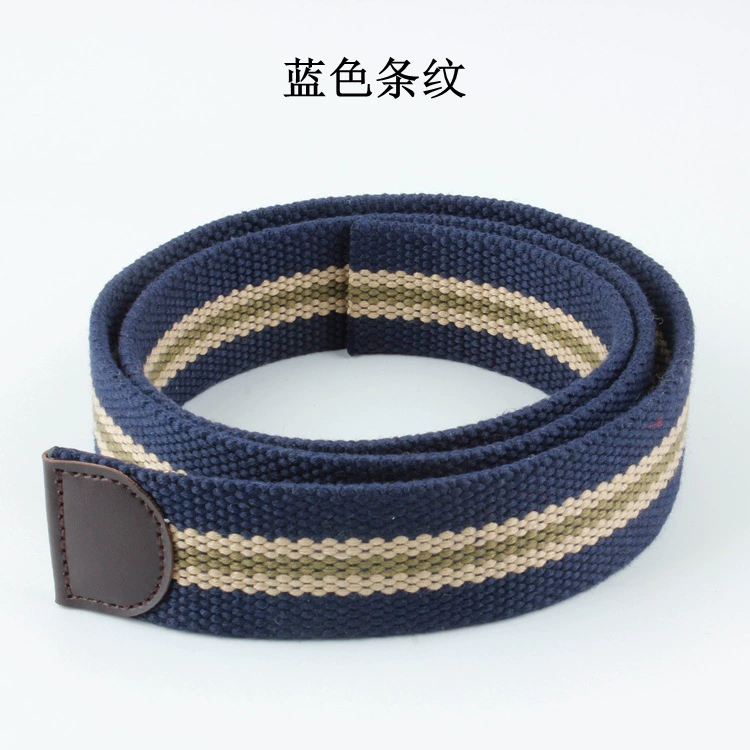 Men's black cloth woven travel adjustable belt