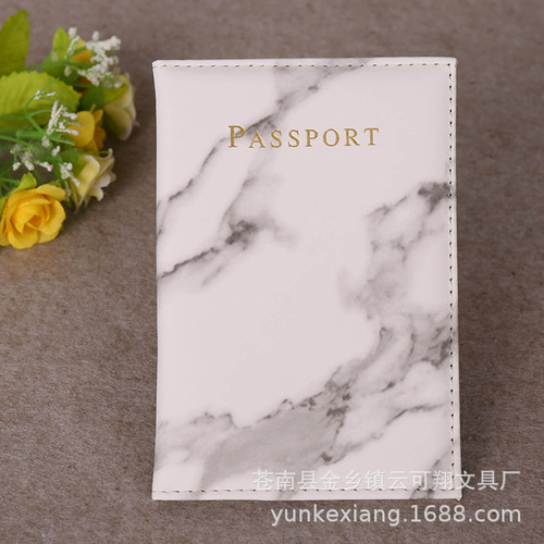 Fashionable Marble Texture Passport Holder PU Passport Case in Multiple Colors, Manufacturer for Sale