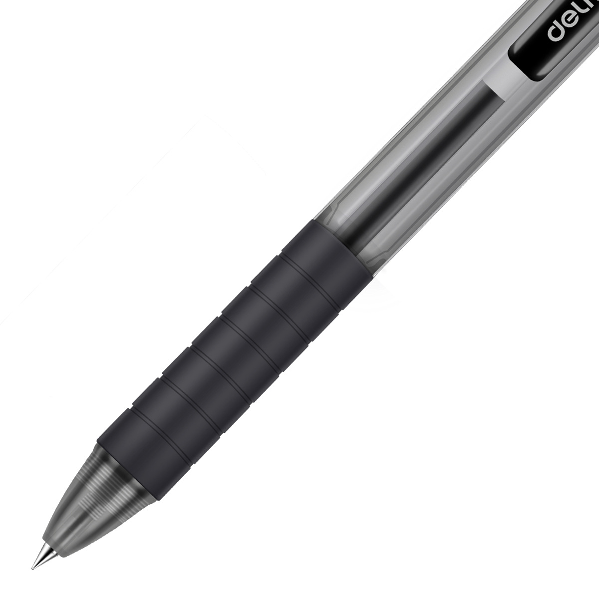 Deli S06 Sida push gel pen 0,5mm estudiante firma pluma negro agua pluma bala Oficina papelería