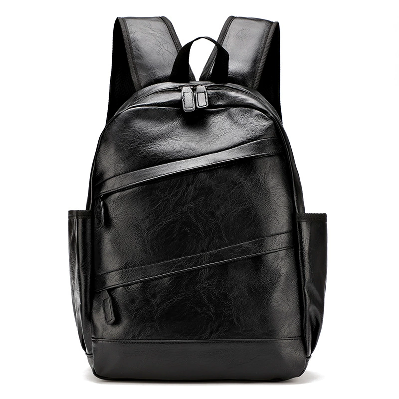 Backpack, polyurethane, Korean style, simple elegant design, lightweight, 2 colors