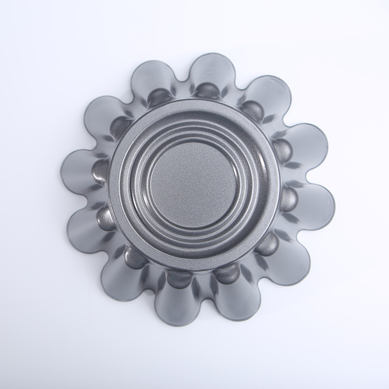 Factory direct supply baking tools non-stick carbon steel baking tray chrysanthemum egg tart DIY baking cake mold can be printed