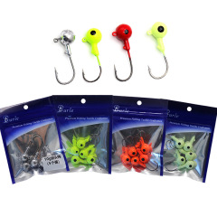 Nude colored paint lead head hook 1.8g 20g lead head hook sharp accessories sea fishing soft bait lure hook 5 pack