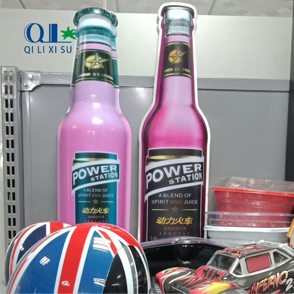 厂家直销大型展示酒瓶对位丝印 汽车装饰配件厚片吸塑加工