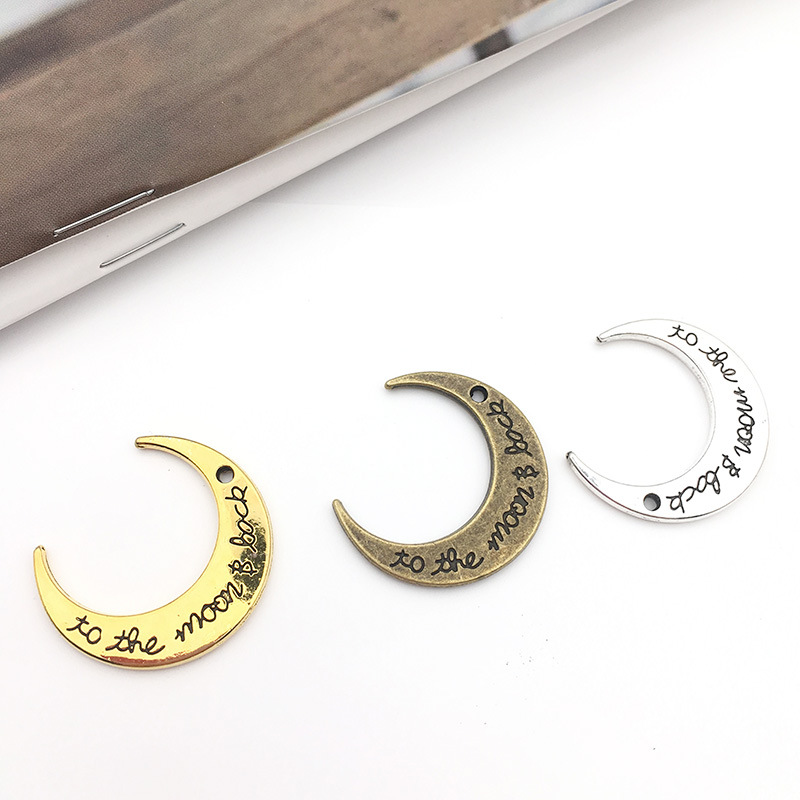 Directo de fábrica DIY accesorios de la joyería de la aleación de la vendimia Hollow Moon Star colgante material colgante hecho a mano