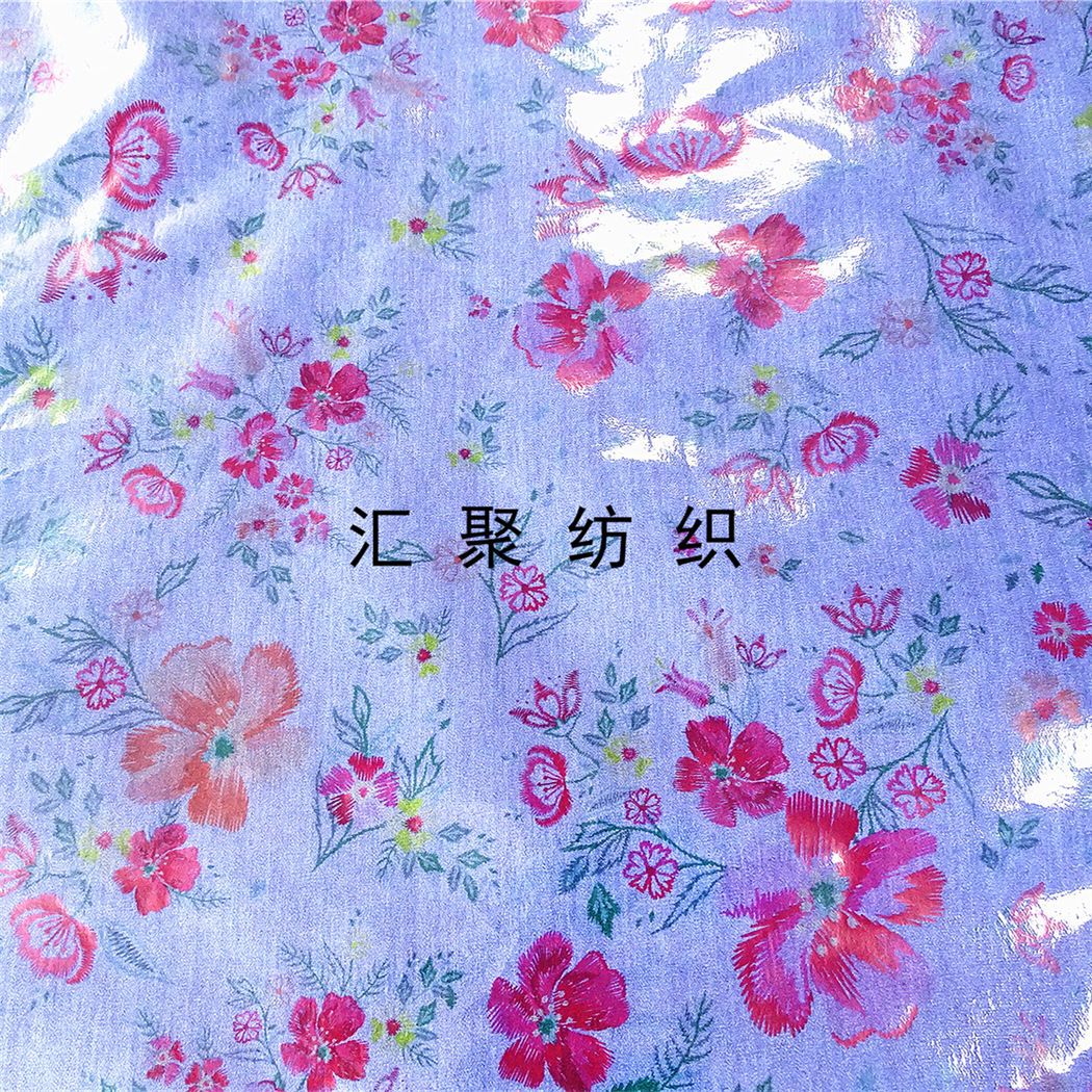 复合膜 数码印花 油墨印花 数弱溶剂印花  满版花朵印花